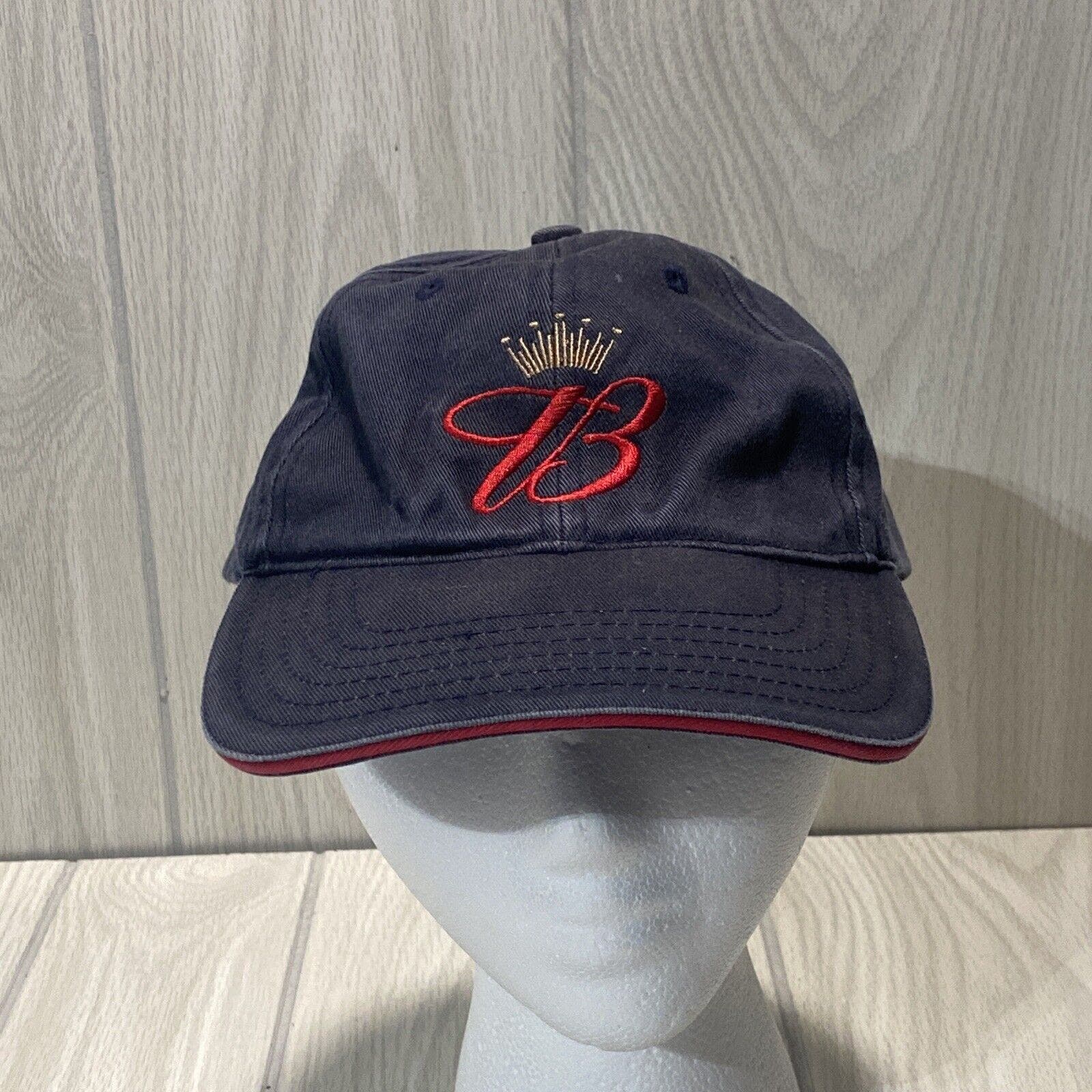 Budweiser Beer Adjustable Hat  Cap Navy Blue AnheuserBusch Brew Gold Crown